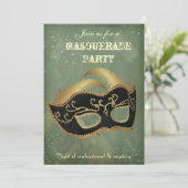 Fantasy Masquerade feest uitnodiging (Staand voorkant)