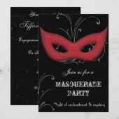 Fantasy Masquerade feest uitnodiging (Voorkant / Achterkant)