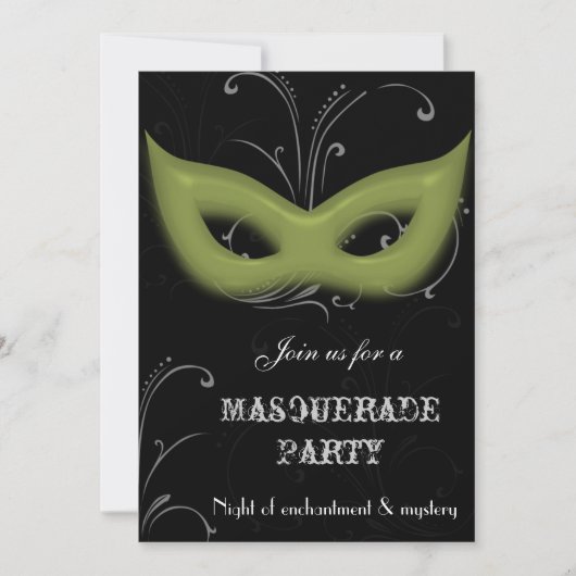 Fantasy Masquerade feest uitnodiging (Voorkant)