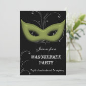 Fantasy Masquerade feest uitnodiging (Staand voorkant)