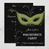 Fantasy Masquerade feest uitnodiging (Voorkant / Achterkant)