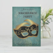 Fantasy Masquerade feest uitnodiging (Staand voorkant)