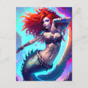 Fantasy Mermaid Briefkaart