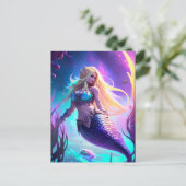Fantasy Mermaid Briefkaart (Staand voorkant)
