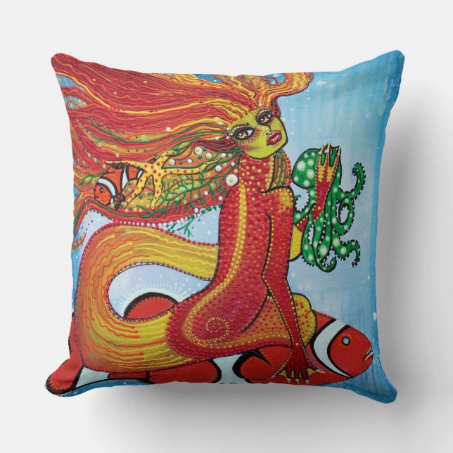 Fantasy Mermaid Pillow Kussen (Voorkant)