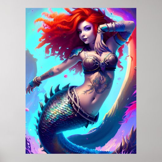 Fantasy Mermaid Poster (Voorkant)