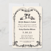 Fantasy Middeleeuws graveren Vrijgezellenfeest Kaart (Voorkant)