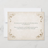 Fantasy middeleeuwse Keltische bruiloft Bedankkaart (Achterkant)