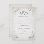 Fantasy middeleeuwse Keltische bruiloft RSVP Kaartje (Voorkant / Achterkant)