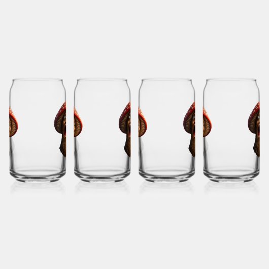 Fantasy mischief double sided smiling magic mushro blikvorm glas (Links)