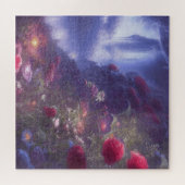 Fantasy Misty Rainy Magical Garden Landschap Legpuzzel (Horizontaal)
