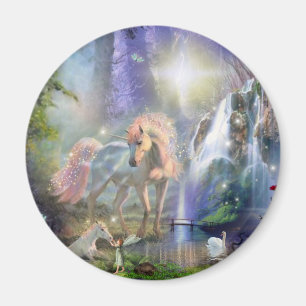 fantasy Moeder Unicorn en Baby Magneet