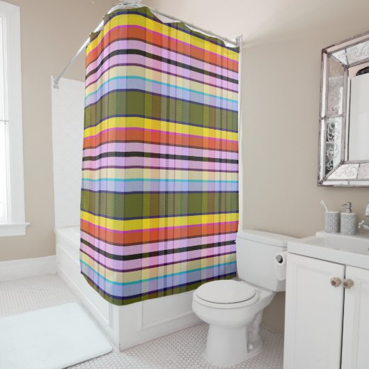 Fantasy Mood Plaid LD Douchegordijn (In situ)