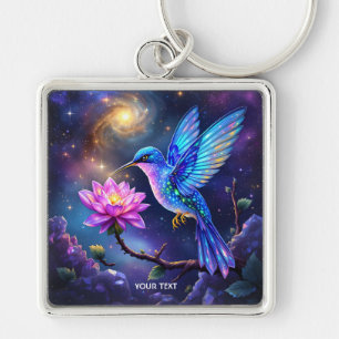 Fantasy Mooie Bloem Kleine Vogel Sleutelhanger