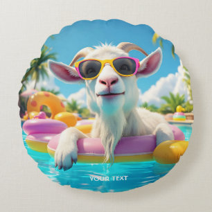 Fantasy Mooie Geit Drijfbril Rond Kussen