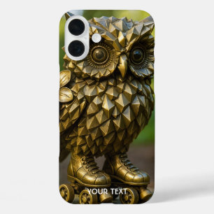 Fantasy Mooie Koperen Uil Schaatsen iPhone 16 Plus Hoesje