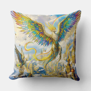 Fantasy Mooie Steampunk Griffin Stad Kussen