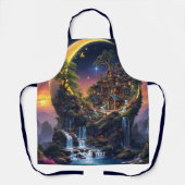 Fantasy Moon Waterfall Forest Schort (Voorkant)