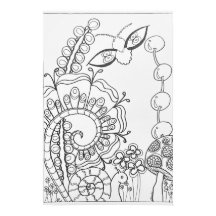 Fantasy mot, bloem Kleurend poster 16 "x24"