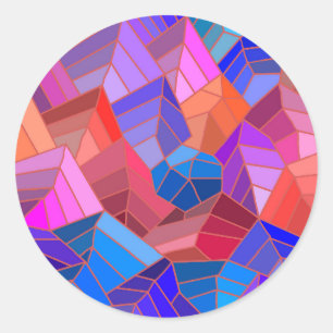 Fantasy Mountains Uitzicht uit de Sky Ronde Sticker