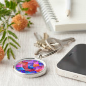 Fantasy Mountains Uitzicht uit de Sky Sleutelhanger (Zijkant)