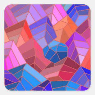 Fantasy Mountains Uitzicht uit de Sky Vierkante Sticker