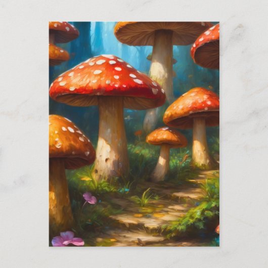 Fantasy Mushrom Briefkaart (Voorkant)