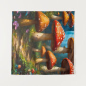 Fantasy Mushrom Tapestry Wandkleed (Voorkant (horizontaal))