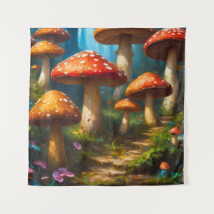 Fantasy Mushrom Tapestry Wandkleed