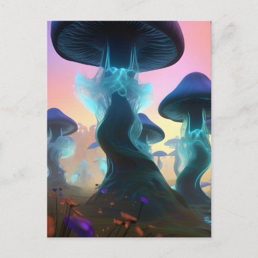 Fantasy Mushroom Briefkaart (Voorkant)