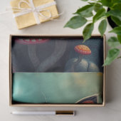 Fantasy Mushroom Forest Blue Cat Tissuepapier (Geschenk)