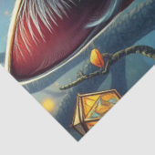 Fantasy Mushroom Forest Kleurrijke Kat Tissuepapier (Detail)