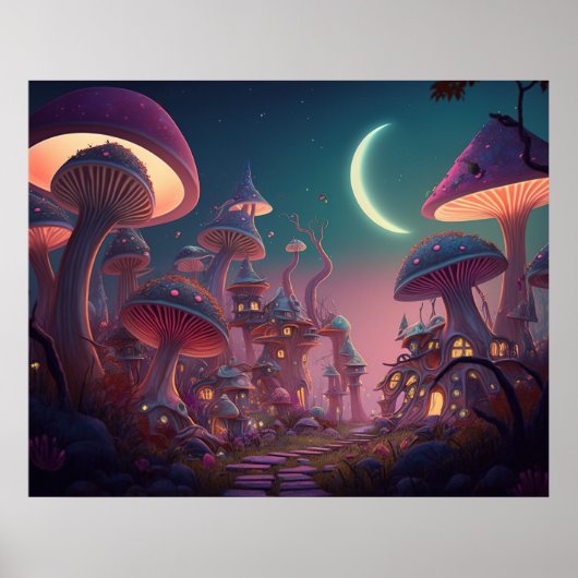 Fantasy Mushroom Poster (Voorkant)