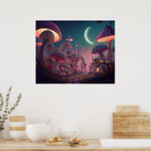 Fantasy Mushroom Poster (Keuken)