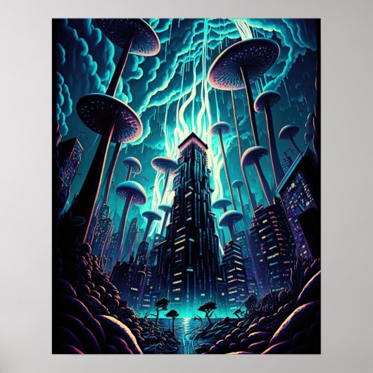 Fantasy Mushroom Poster (Voorkant)