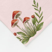 Fantasy Mushrooms Fleece Deken (Hoek)