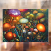 Fantasy Mushrooms Window Cling Raamsticker (Vel 2)