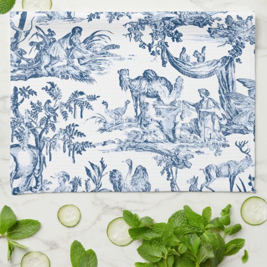 Fantasy Mythical Creats Toile-Blue Theedoek (Gevouwen)