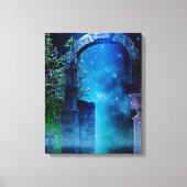 Fantasy Night Blue Light Stretted Canvas afdrukken (Voorkant)