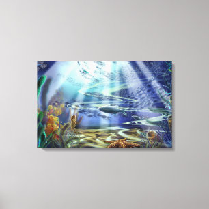 Fantasy Ocean Floor 16x25 Ingepakt Canvas Afdruk