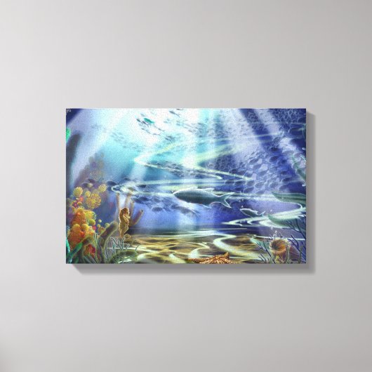 Fantasy Ocean Floor Wrapped Canvas Afdruk (Voorkant)