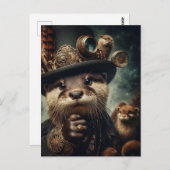 Fantasy Otter Steampunk Briefkaart (Voorkant / Achterkant)