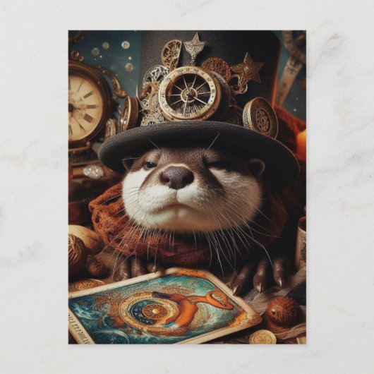 Fantasy Otter Steampunk Tarot Kaart Reader (Voorkant)