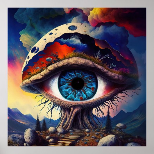 Fantasy paddenstoel poster (Voorkant)