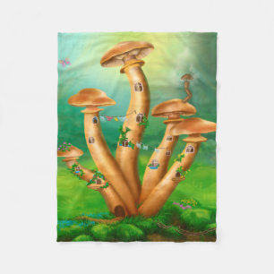 Fantasy Paddenstoelen honingagarica in huis Fleece Deken
