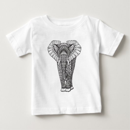 Fantasy Patterned Elephant Doodle (Voorkant)