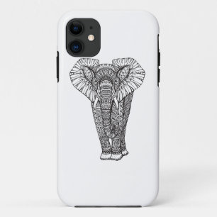 Fantasy Patterned Elephant Doodle iPhone 11 Hoesje
