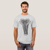 Fantasy Patterned Elephant Doodle T-shirt (Voorkant volledig)