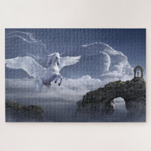 Fantasy Pegasus Witte Paard Legpuzzel