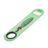 Fantasy Pickle Man Brown Suit Speed Flessenopener (Voorkant Gekanteld)